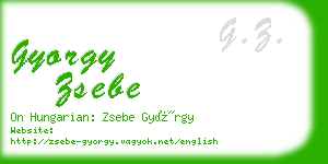 gyorgy zsebe business card